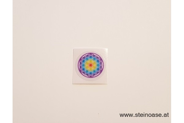 Aufkleber 'Lebensblume' Chakra 20mm